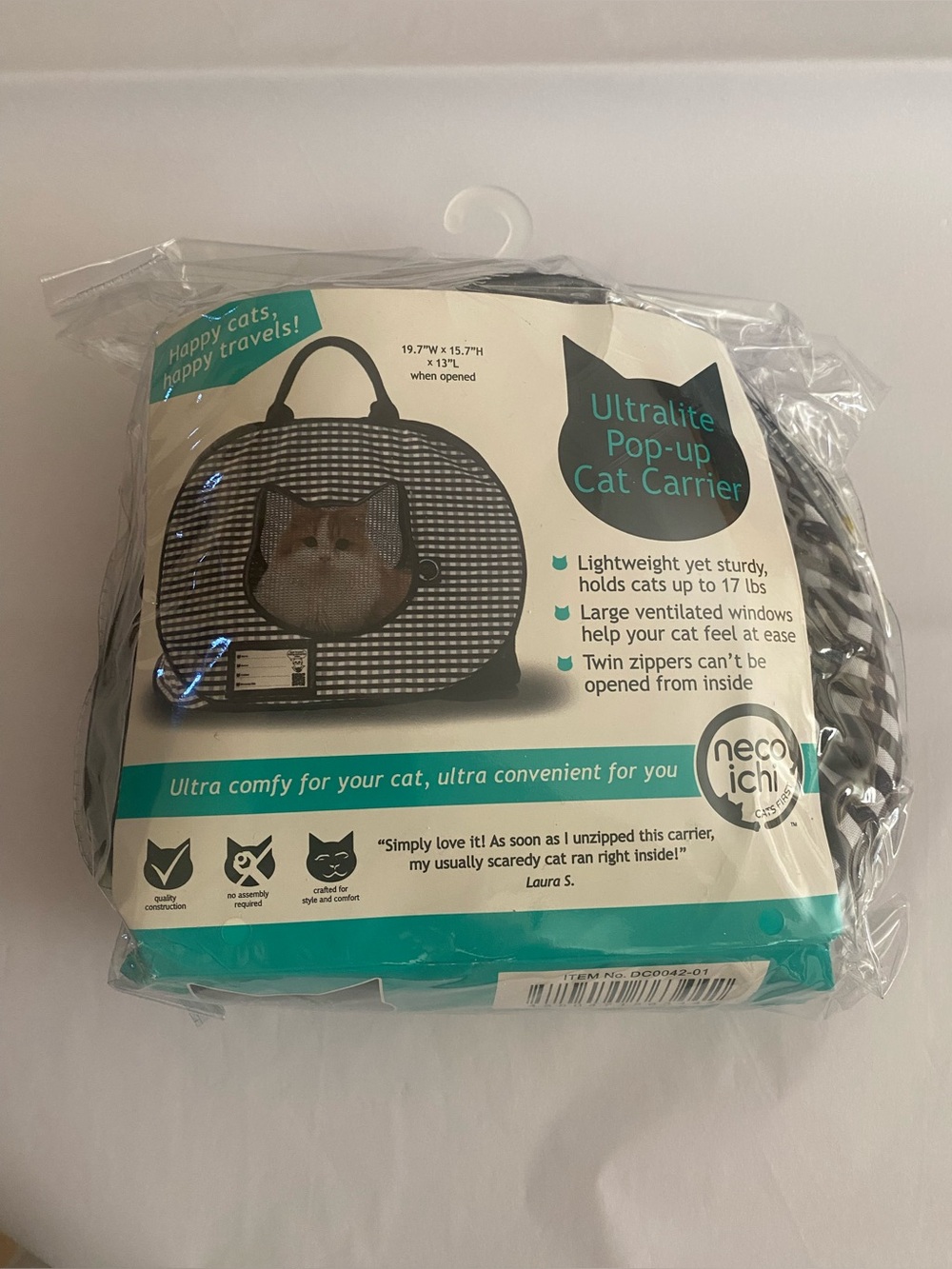 Necoichi Ultralite Pop-Up Cat Carrier